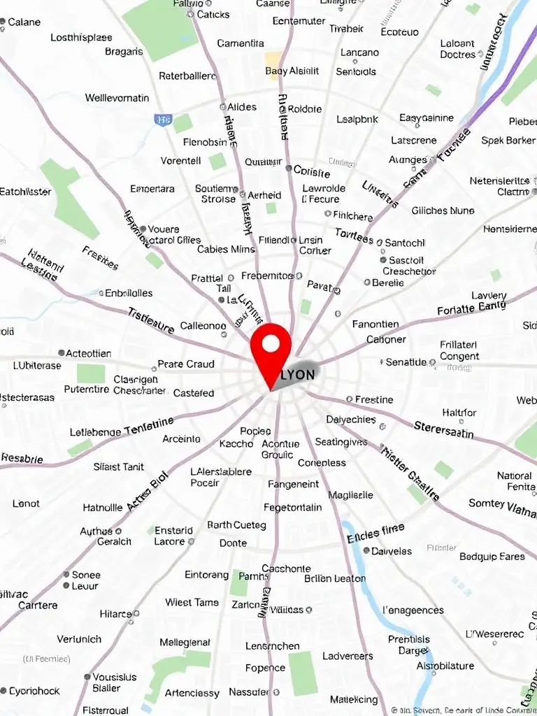 A map of Lyon, France, with the 6th arrondissement marked in red, showcasing Epav'Express's operational zone in that district.