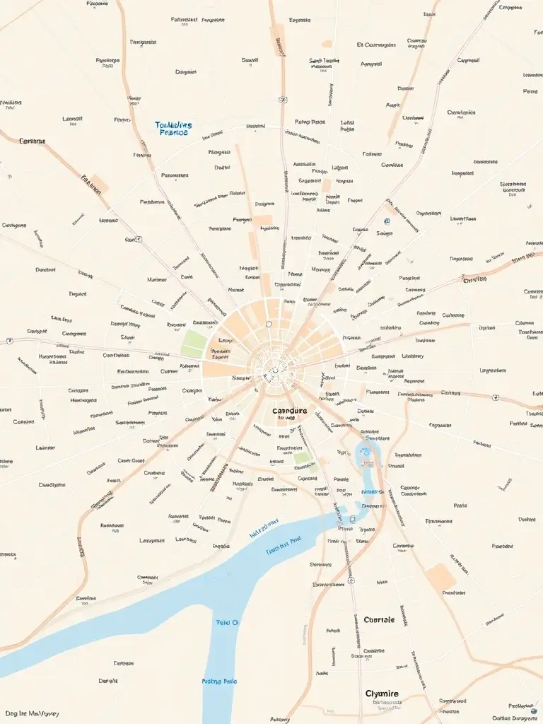 A map of Toulouse, France, with the city center highlighted, indicating Epav'Express's central service location within Toulouse.